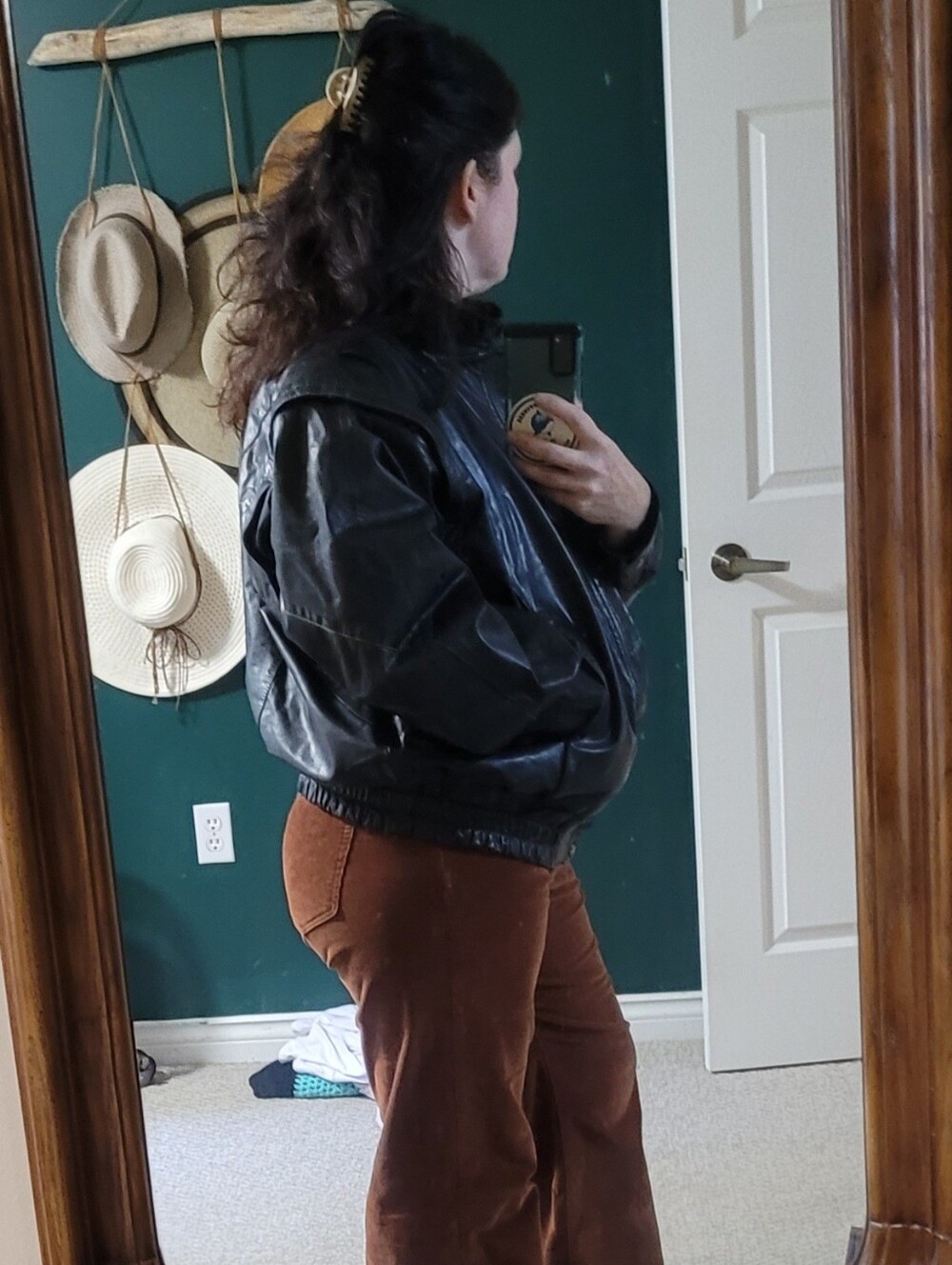 Leather Bomber Jacket - Classic Casual